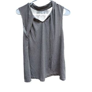 Talbots Black and White Sleeveless Top